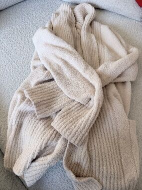 Cozy Cream Plush Open-Front Women’s Sweater